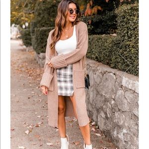 PINK LILY LONG CARDIGAN